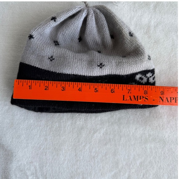 Turtle Fur Beanie Hat with Tassle Gray Black Wool Yarn Fleece Lining Gorpe - Picture 10 of 10